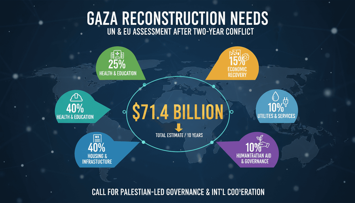 UN and EU Assess Gaza Reconstruction Needs at $71.4 Billion Following Two-Year Conflict