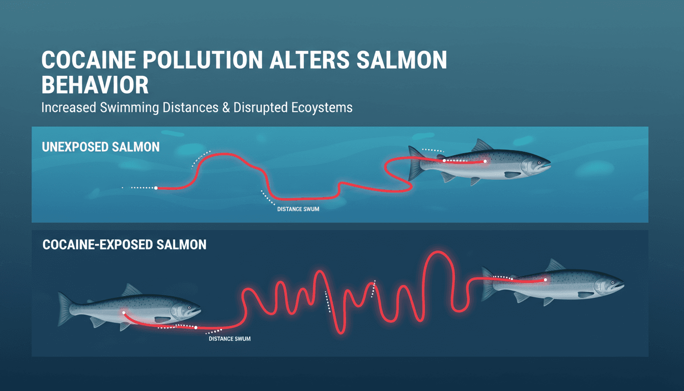 Cocaine Pollution Alters Salmon Behavior in Aquatic Ecosystems