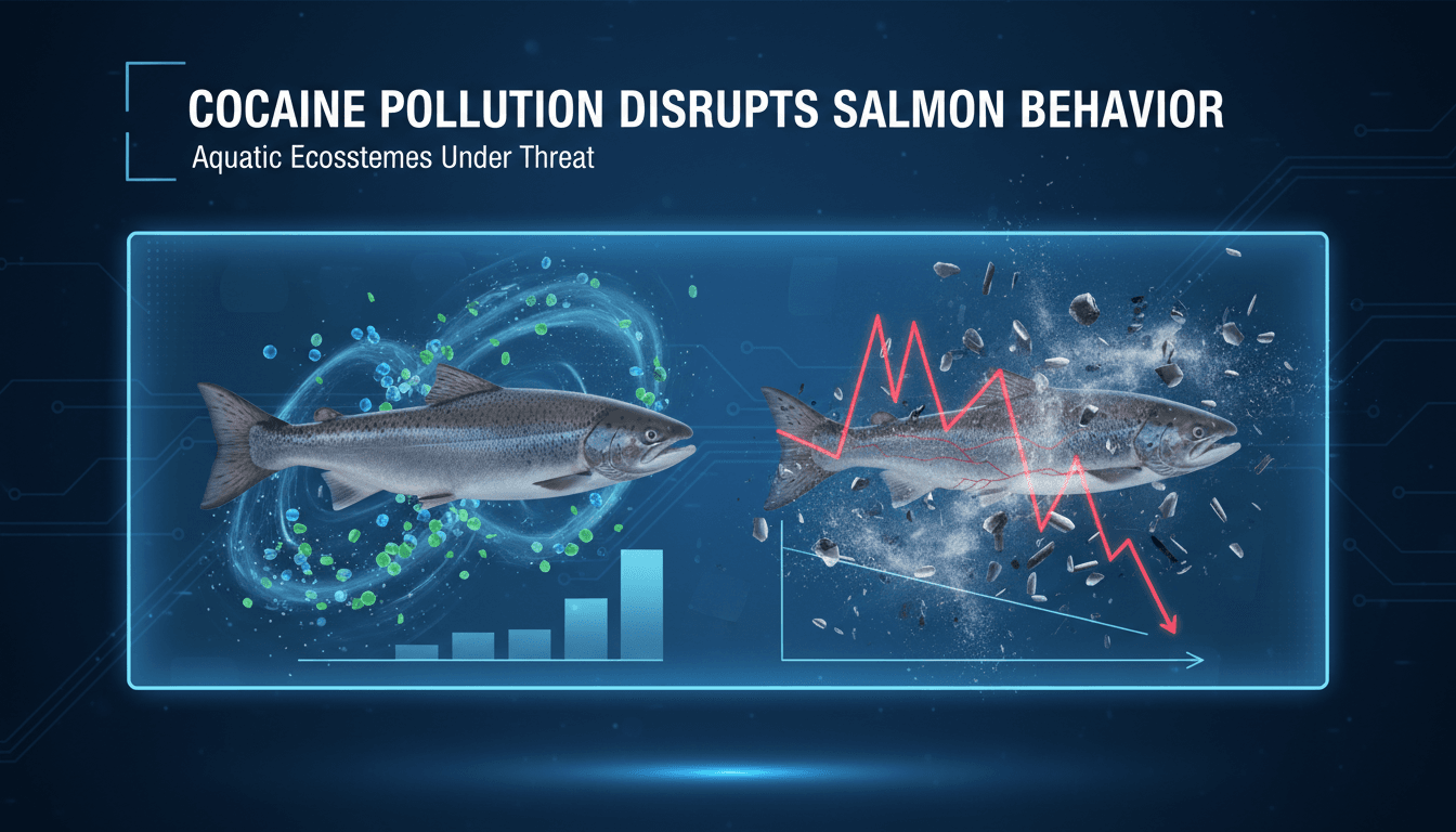 Cocaine Pollution Disrupts Salmon Behavior in Aquatic Ecosystems