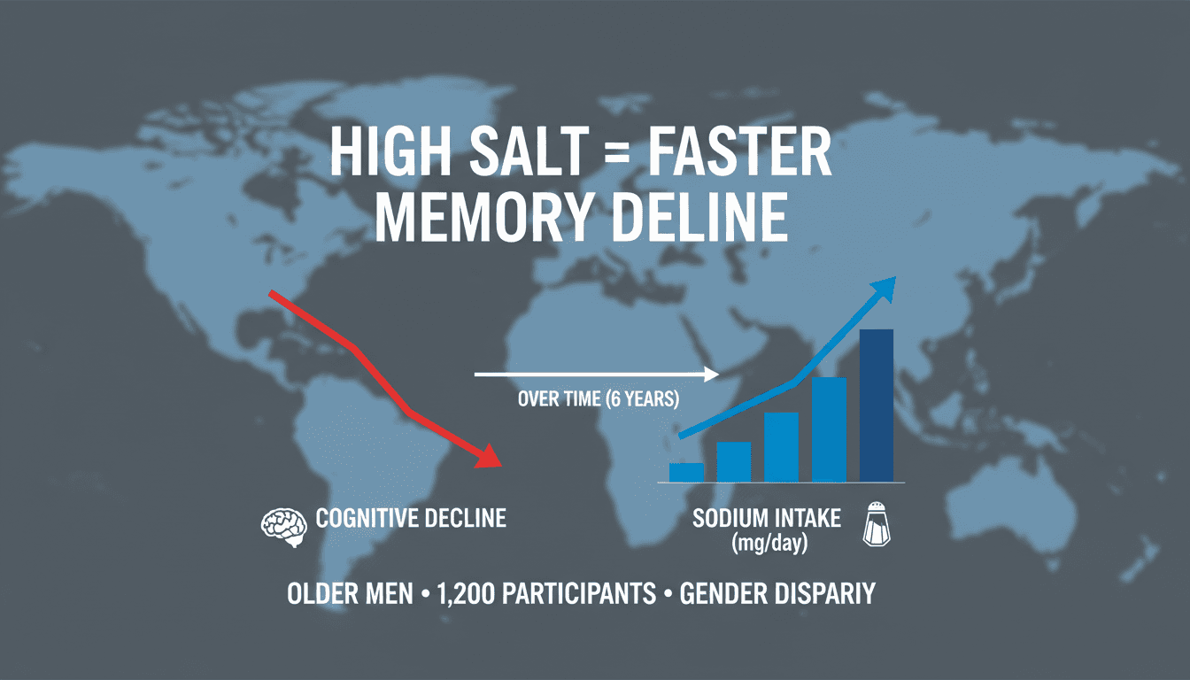 High salt intake linked to accelerated cognitive decline in older men