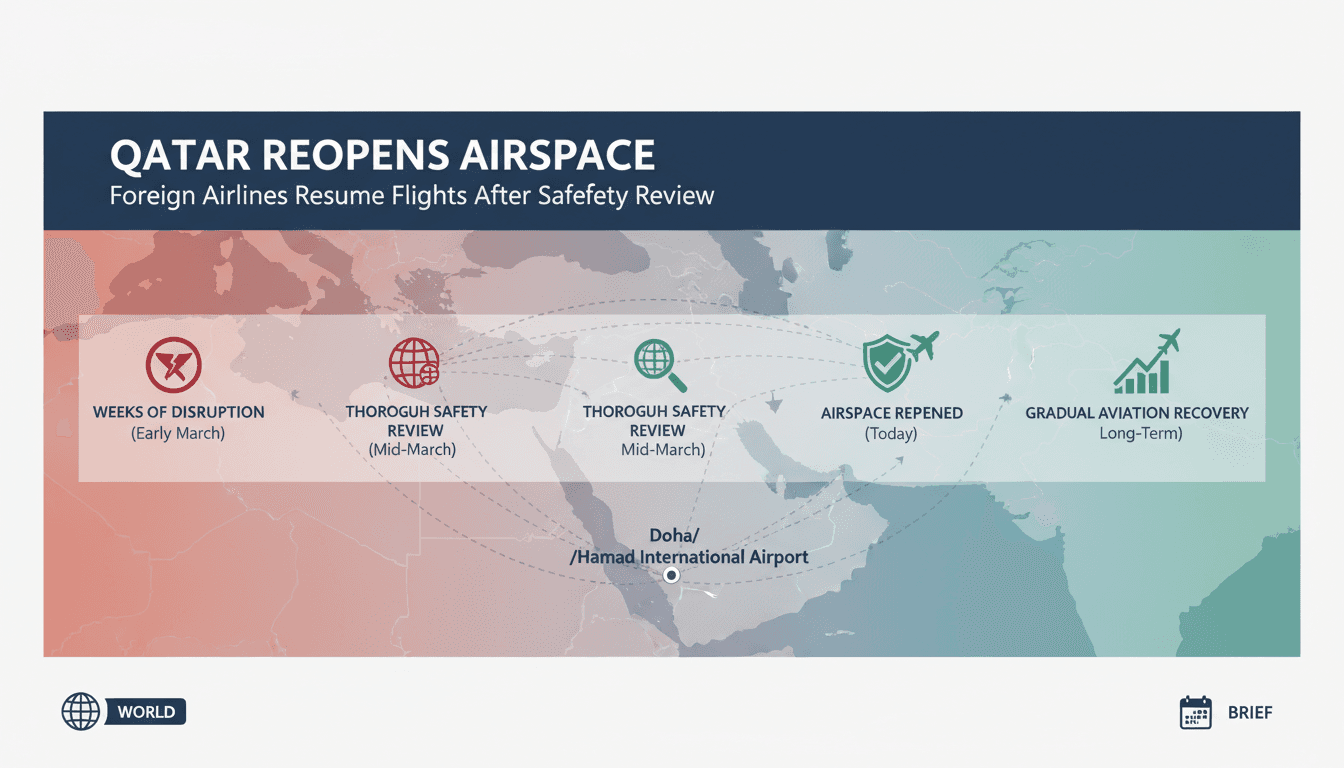 Qatar Reopens Airspace to Foreign Airlines After Safety Review