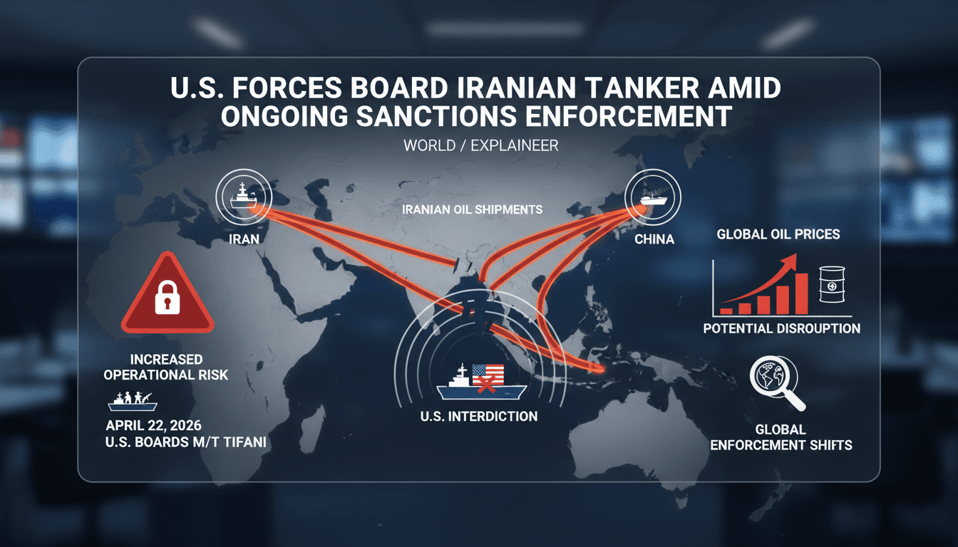 U.S. Forces Board Iranian Tanker Amid Ongoing Sanctions Enforcement