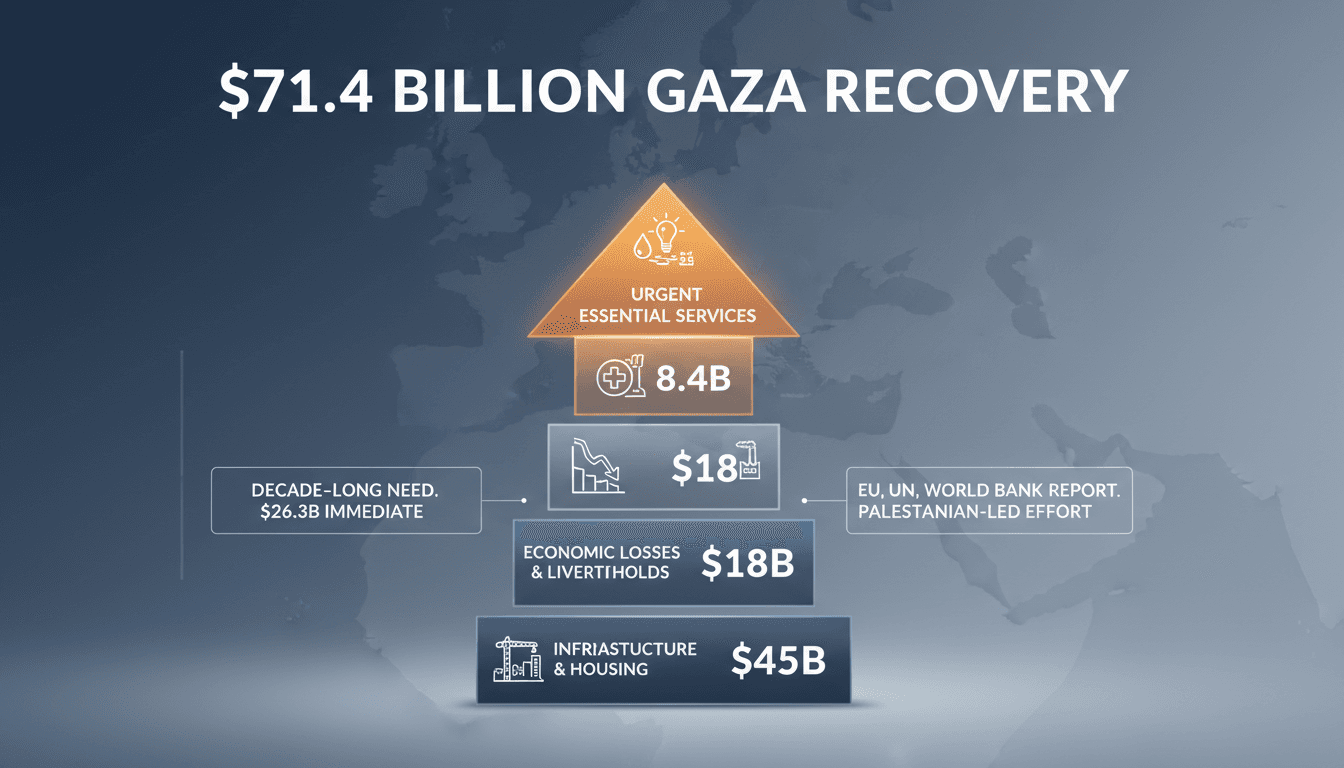 EU, UN, and World Bank Report Estimates $71.4 Billion Needed for Gaza Recovery