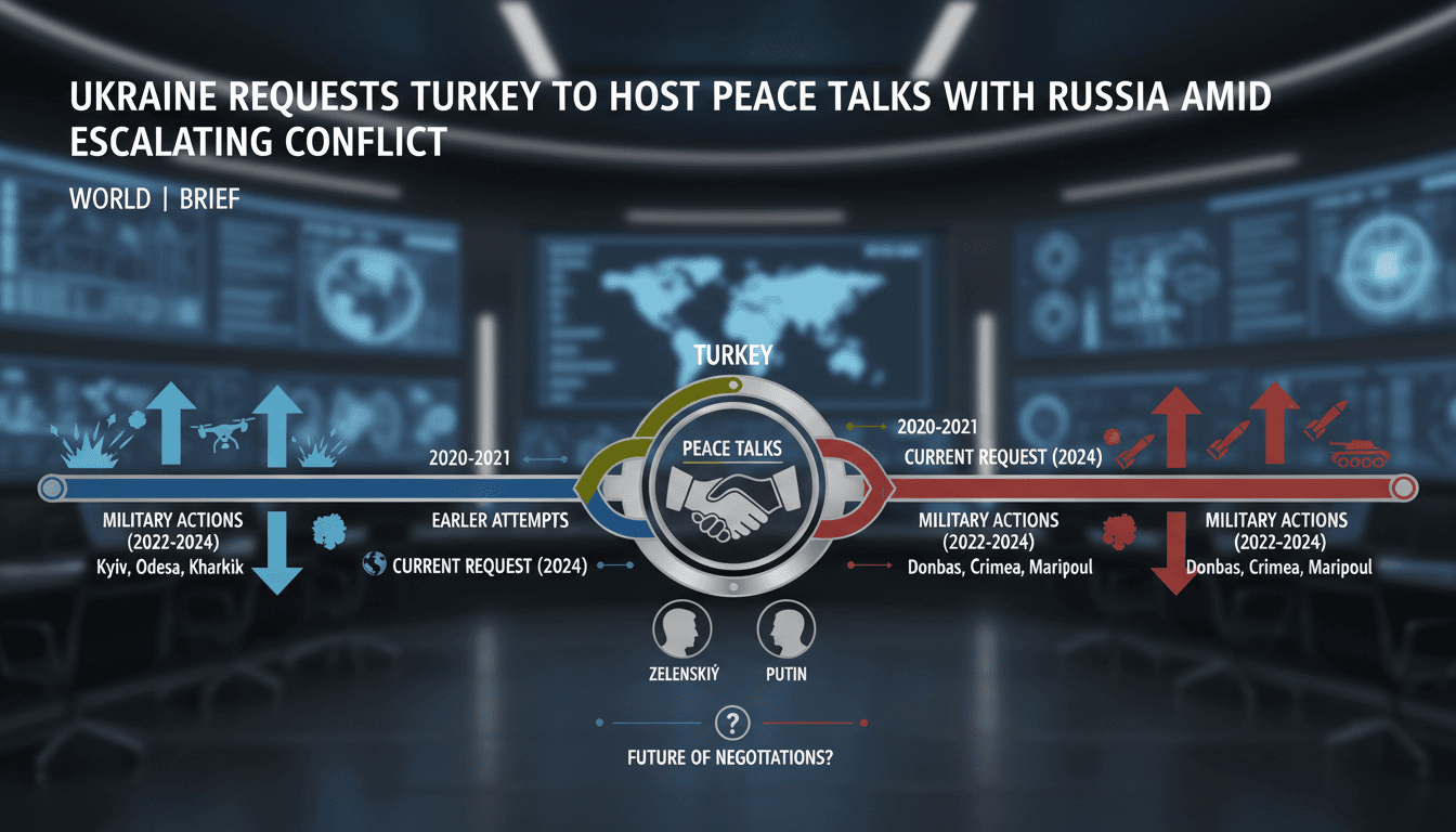 Ukraine Requests Turkey to Host Peace Talks with Russia Amid Escalating Conflict