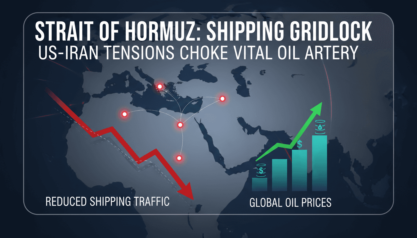 Severe restrictions on shipping traffic in the Strait of Hormuz due to US-Iran tensions