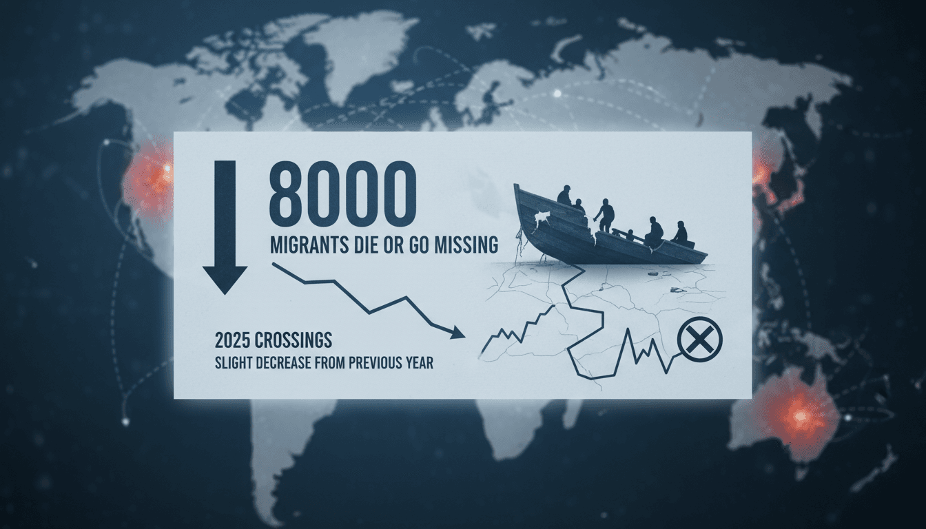 Nearly 8000 Migrants Die or Go Missing in 2025 During Dangerous Crossings