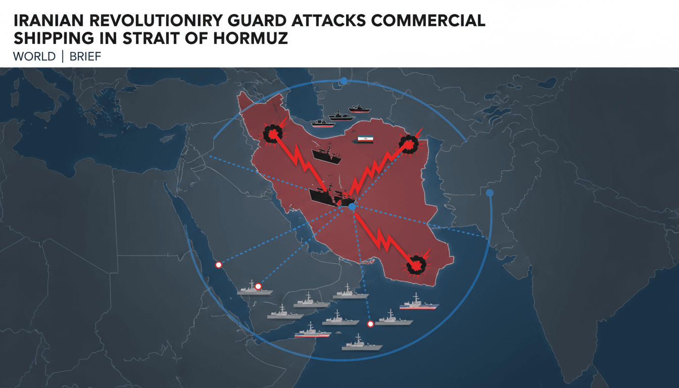 Iranian Revolutionary Guard Attacks Commercial Shipping in Strait of Hormuz