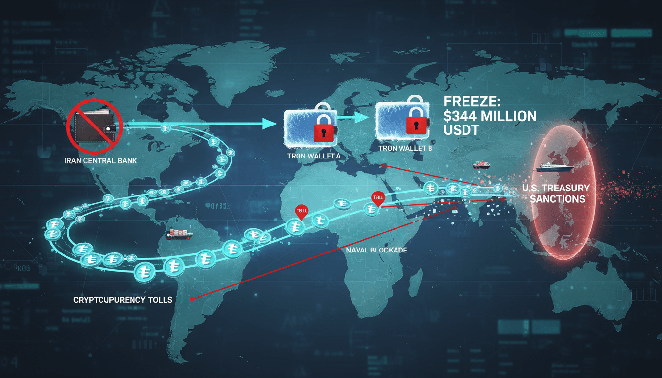 U.S. Treasury Sanctions Tron Wallets Linked to Iran's Central Bank Freezing $344 Million in USDT