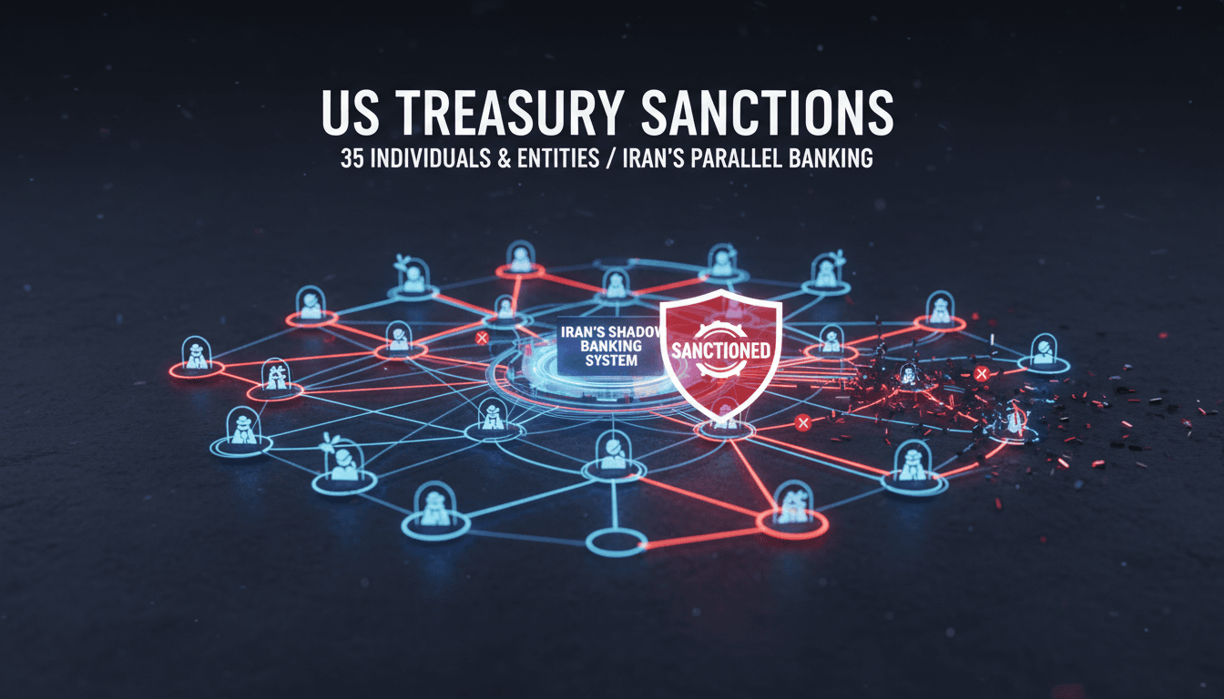 US Treasury sanctions 35 individuals and entities linked to Iran's shadow banking system