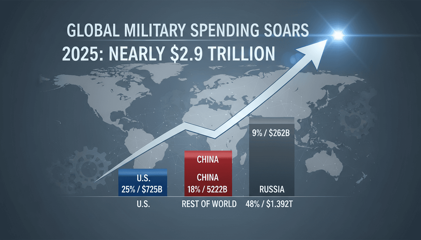 Global military spending reaches record high of nearly $2.9 trillion in 2025