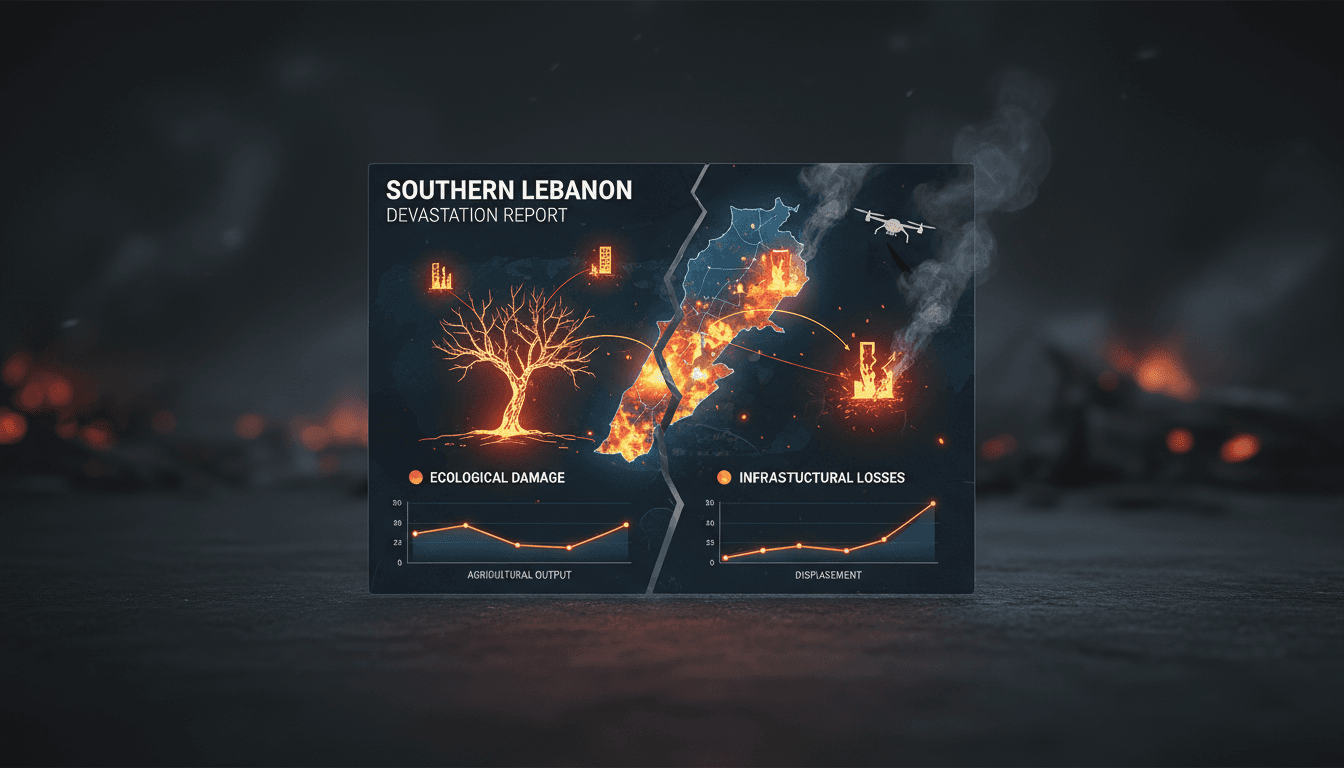 Israeli military operations in southern Lebanon cause extensive ecological and infrastructural damage
