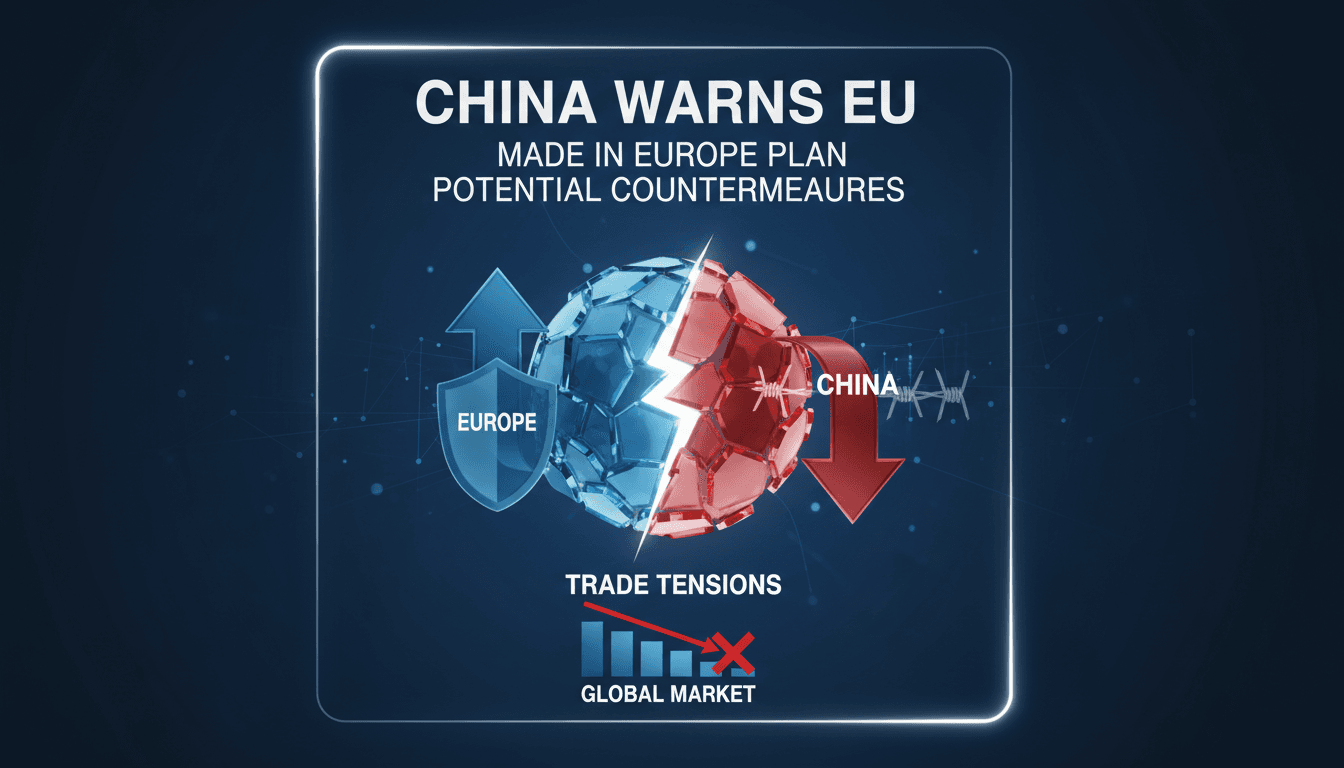 China warns EU against 'Made in Europe' plan with potential countermeasures