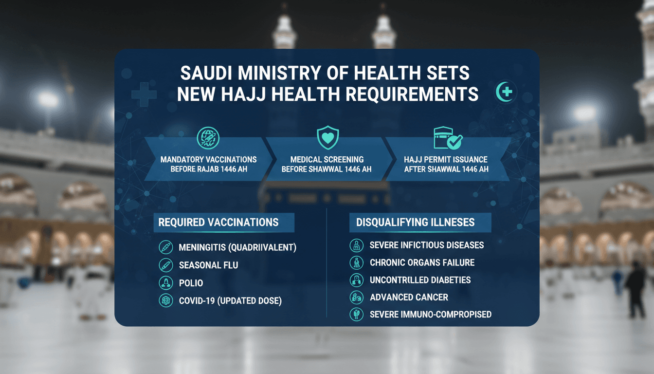 Saudi Ministry of Health sets new health requirements for Hajj pilgrims