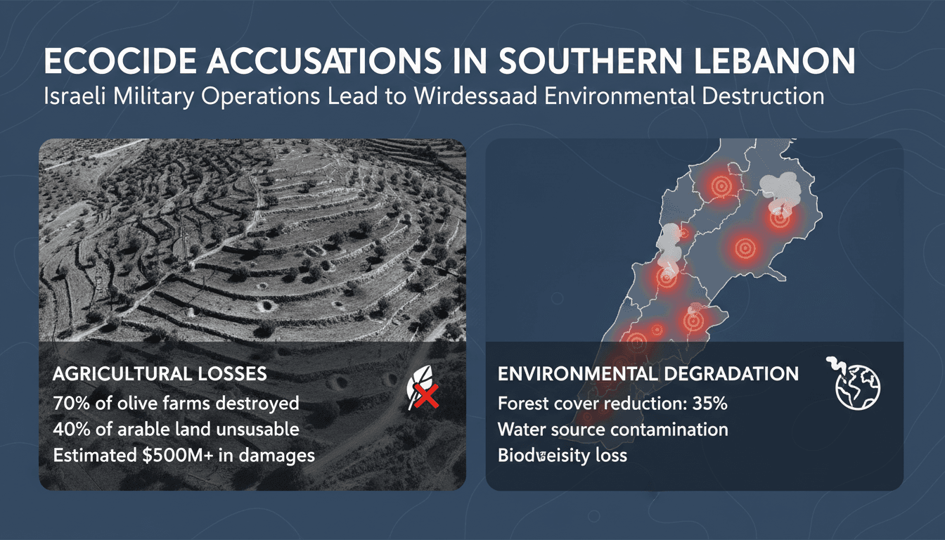 Israeli military operations in southern Lebanon lead to accusations of ecocide