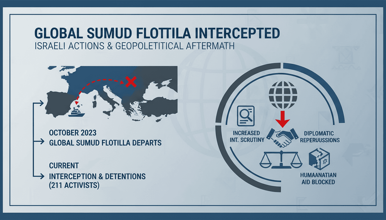 Israel detains 211 activists from Global Sumud Flotilla in international waters