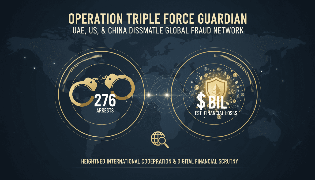 UAE, US, and China dismantle major international fraud network arresting 276 individuals