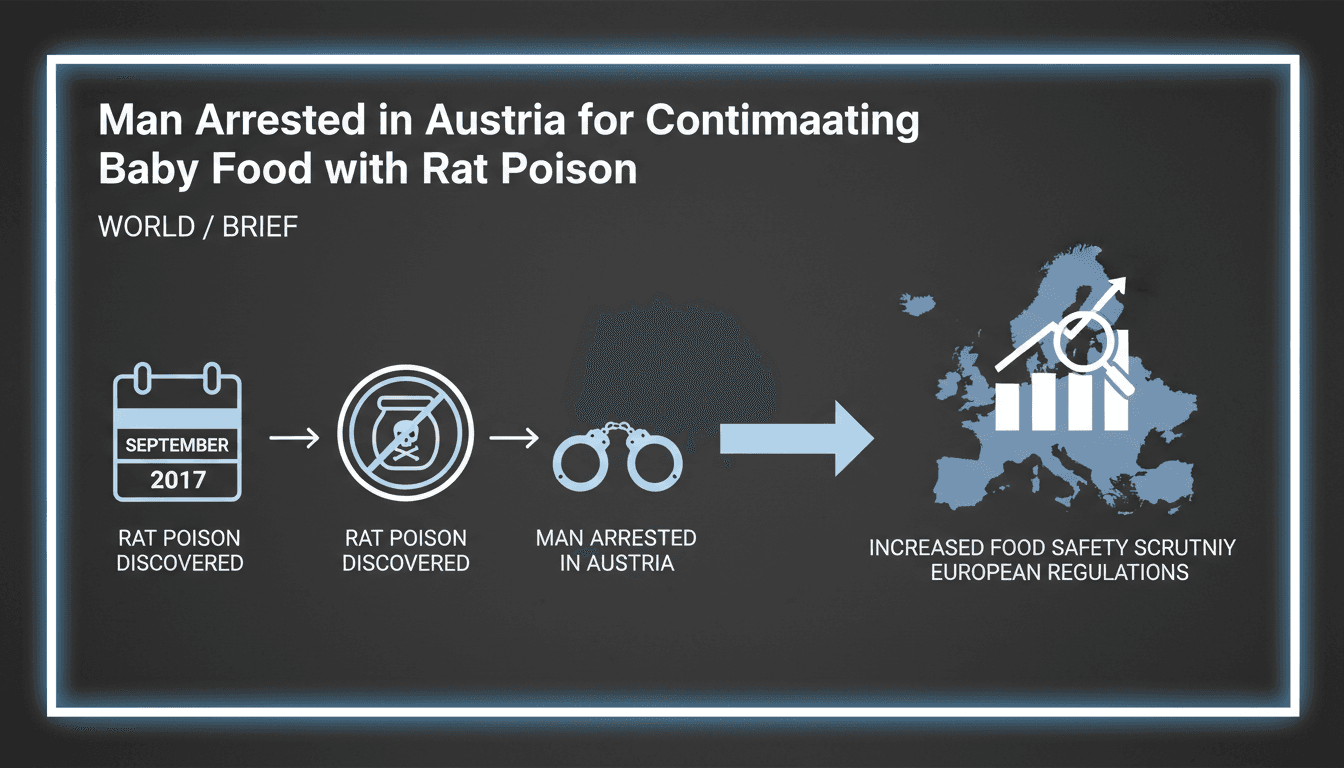 Arrest of man for contaminating baby food with rat poison in Austria