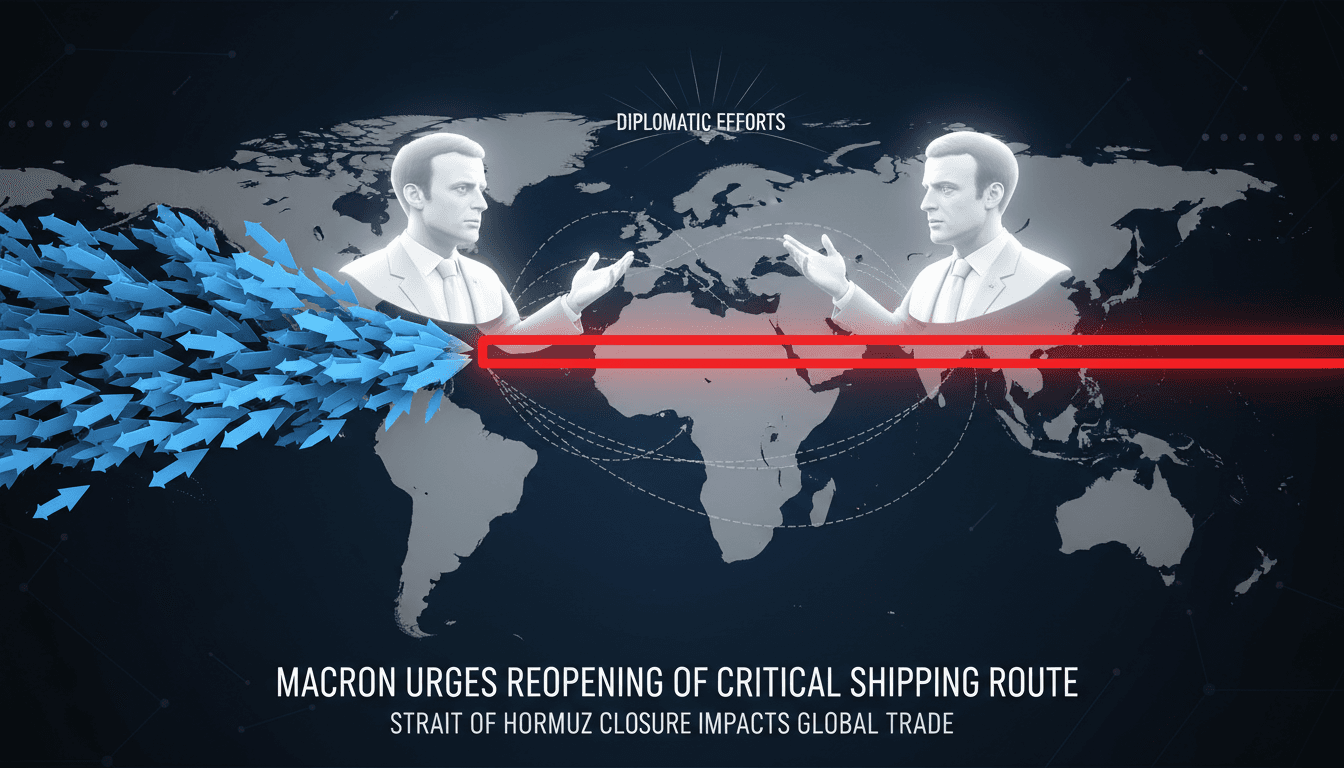 French President Macron discusses the Strait of Hormuz with Iranian President Pezeshkian.