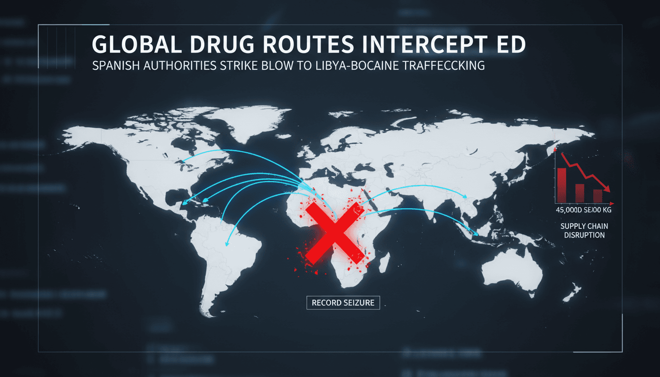 Spanish authorities seize record cocaine shipment destined for Libya