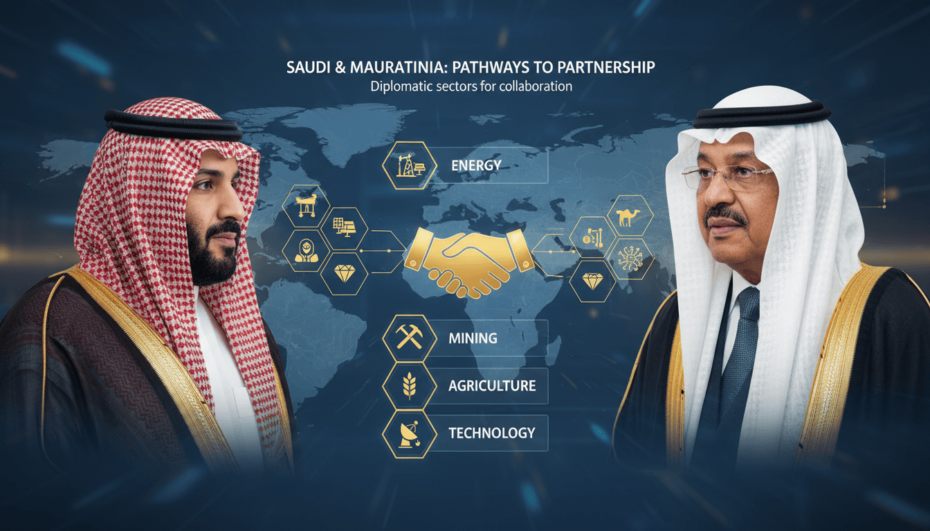 Saudi Crown Prince Mohammed bin Salman and Mauritania's President Mohamed Ould Cheikh El Ghazouani