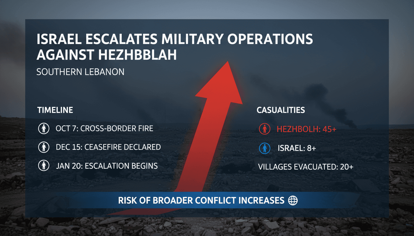 Israel escalates military operations against Hezbollah in southern Lebanon