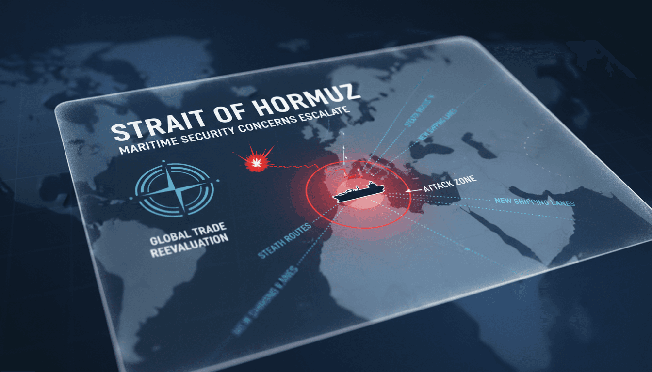 Chinese oil tanker navigating the Strait of Hormuz amidst rising security threats.