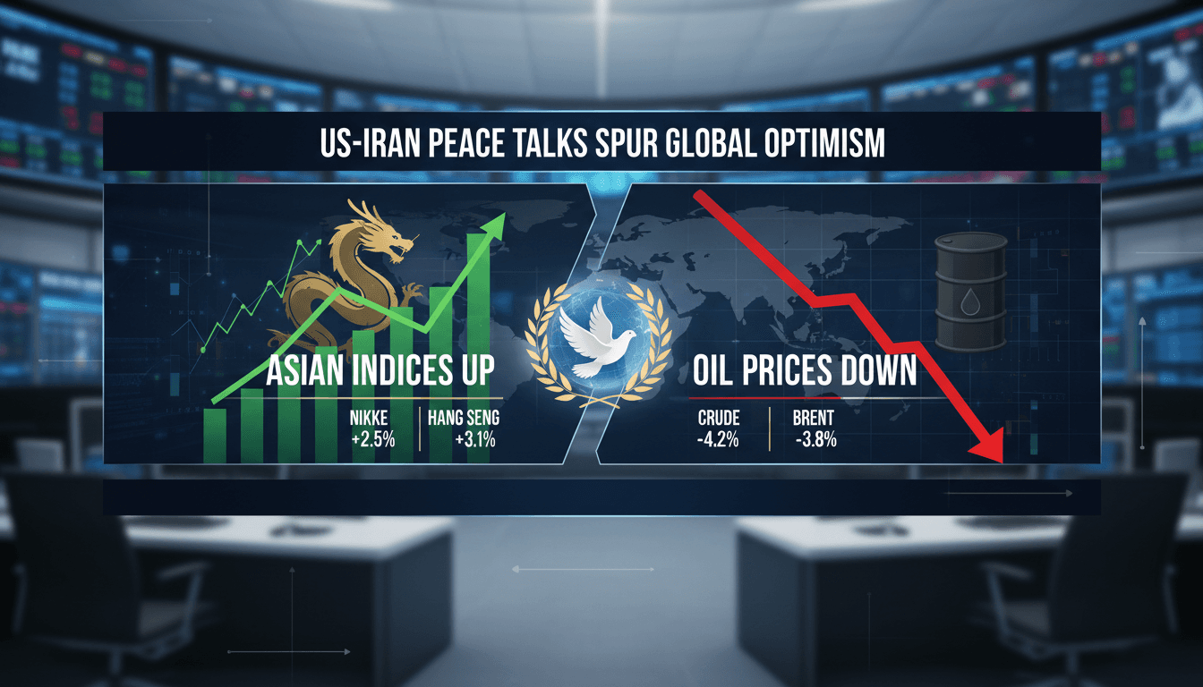 Asian stock markets rally on potential US-Iran peace deal