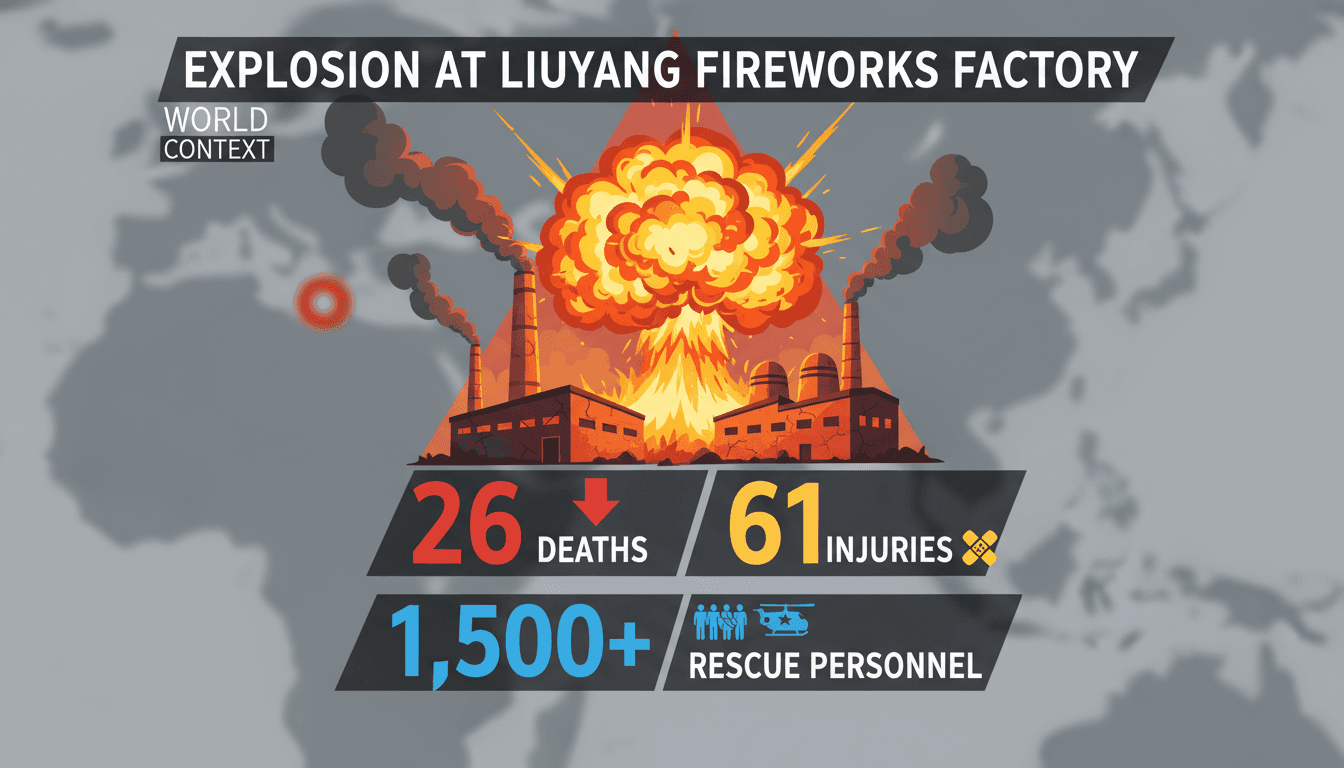 Explosion at Liuyang Fireworks Factory Results in Multiple Casualties