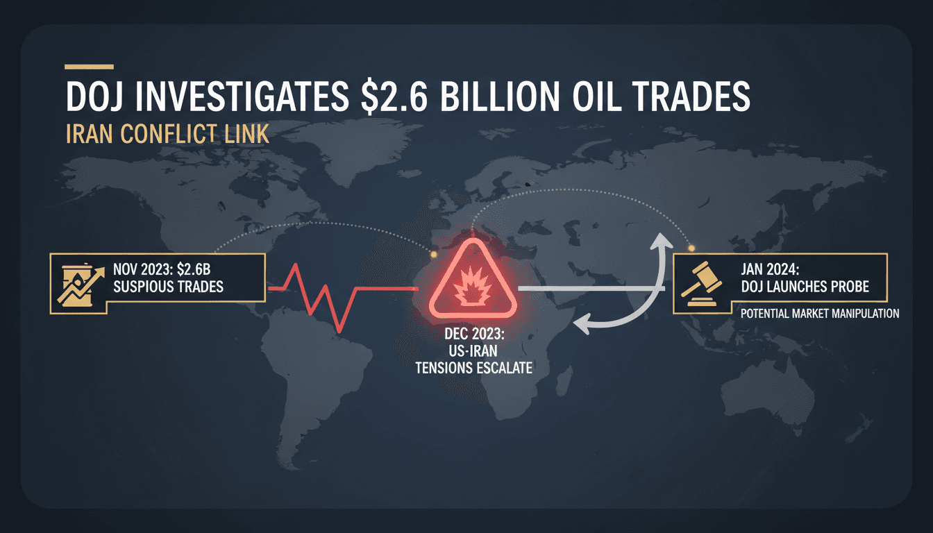 DOJ Investigates $2.6 Billion in Suspicious Oil Trades Linked to Iran Conflict