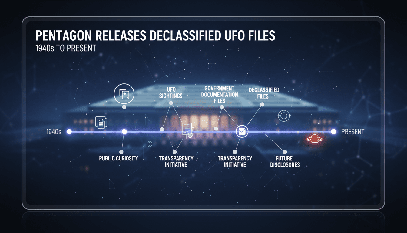 Pentagon releases declassified UFO files from 1940s to present