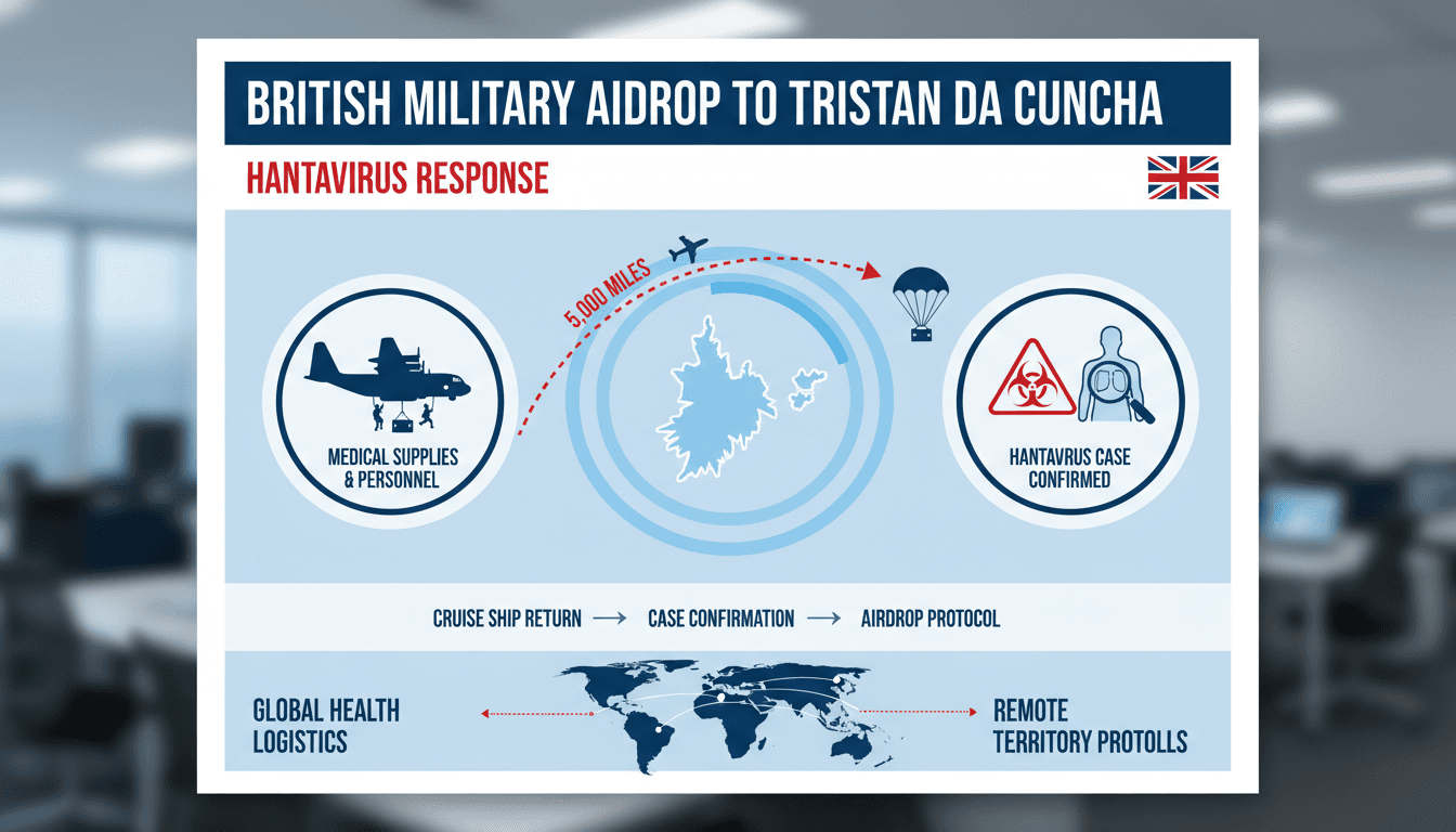 British paratroopers airdrop medical supplies to remote Tristan da Cunha
