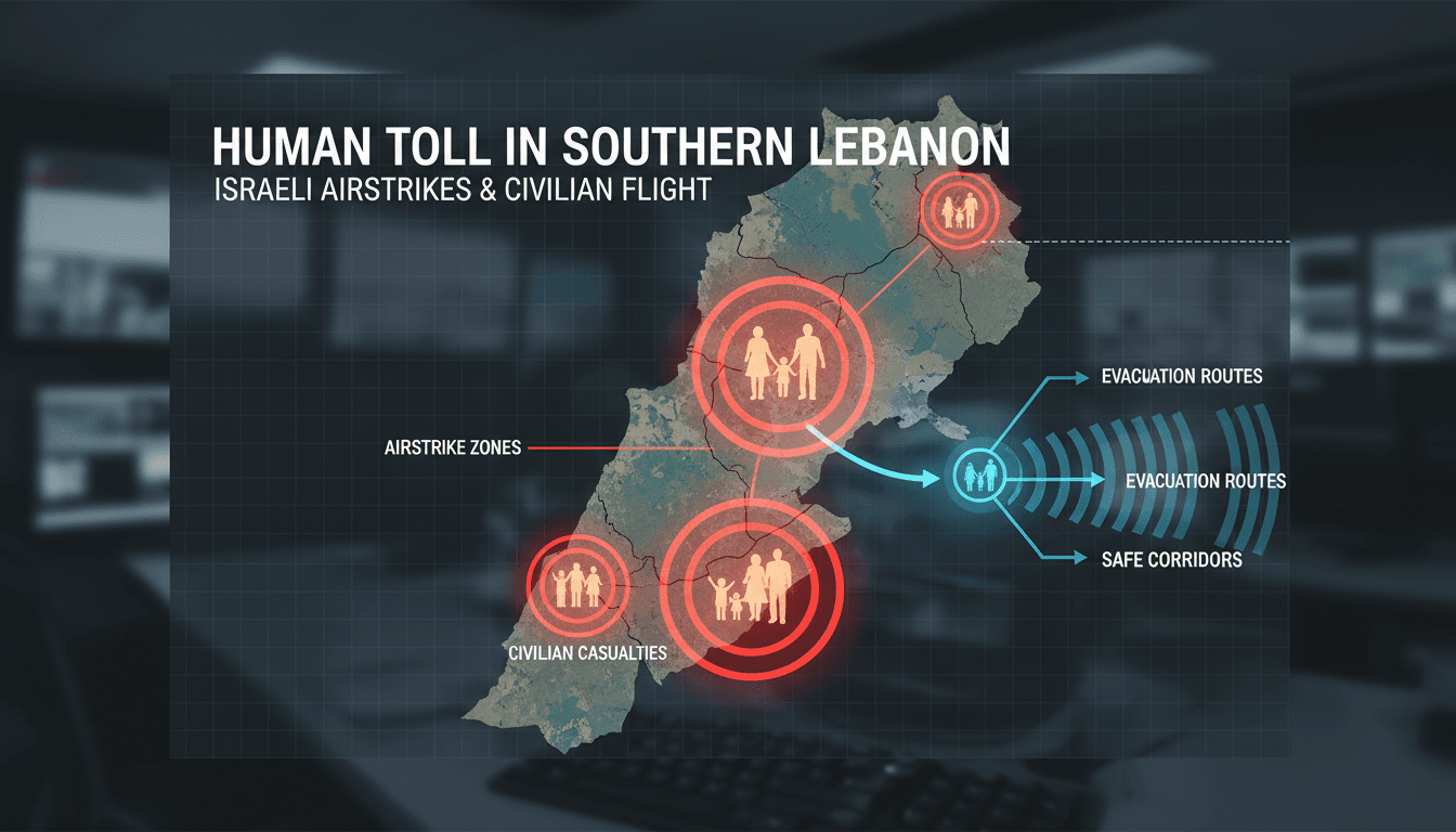 Israeli airstrikes in southern Lebanon result in civilian casualties