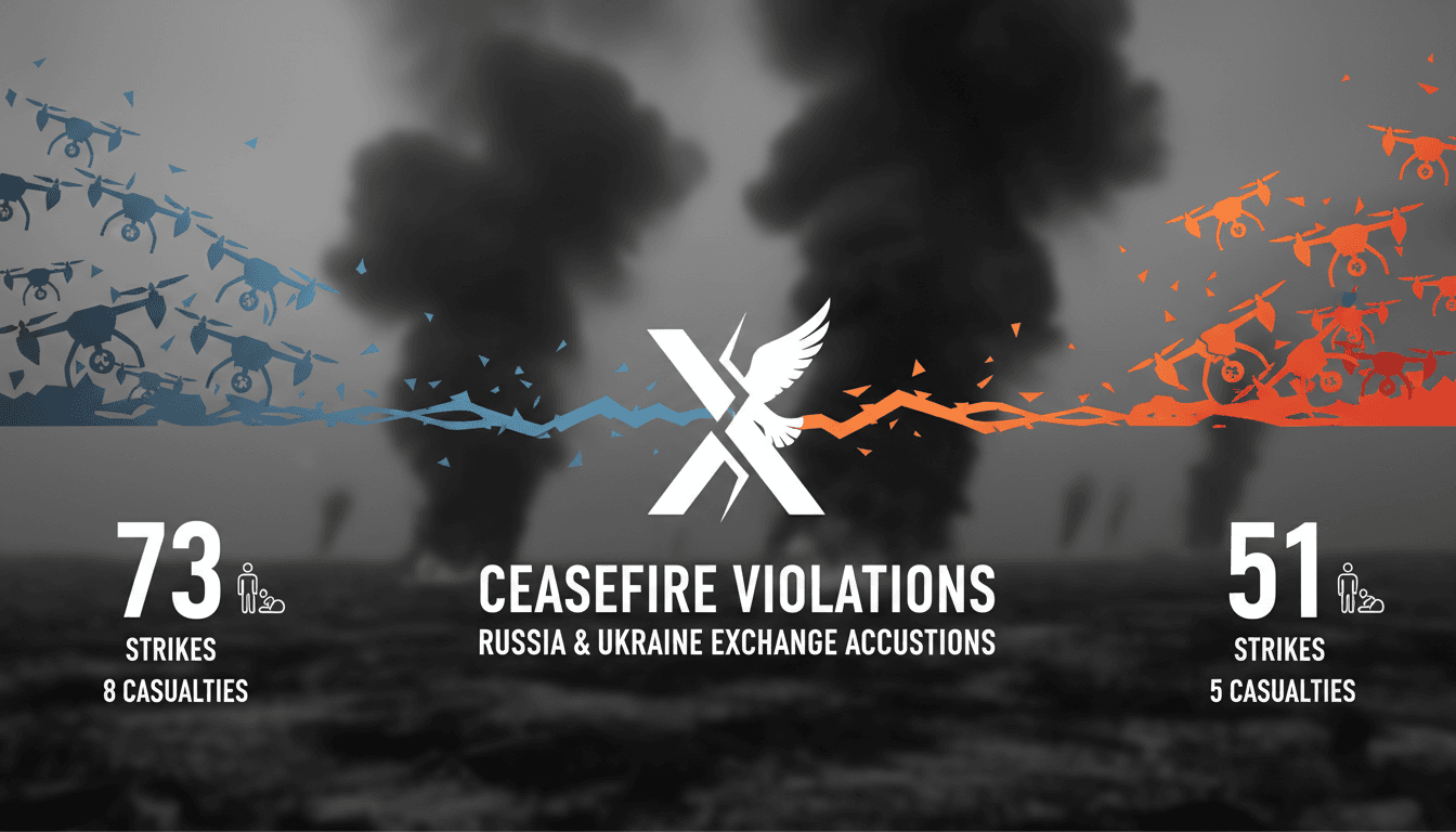 Russia and Ukraine accuse each other of ceasefire violations amid ongoing military operations