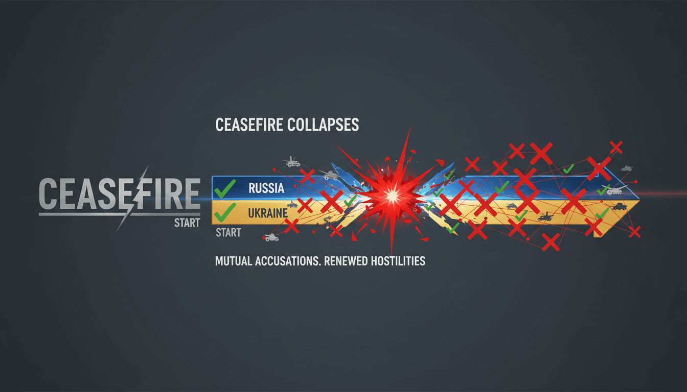 Ceasefire between Russia and Ukraine collapses amid mutual accusations of violations