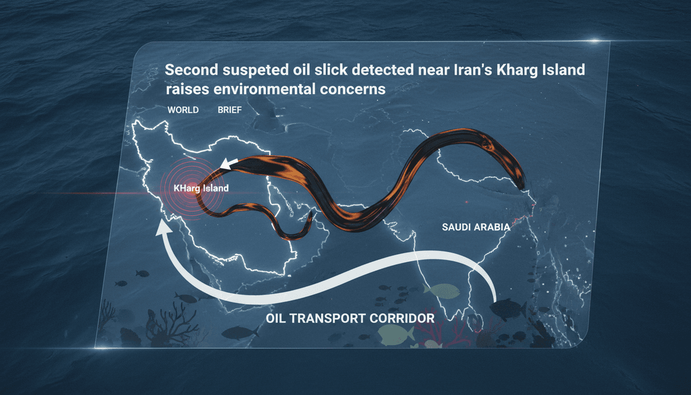 Second suspected oil slick detected near Iran's Kharg Island raises environmental concerns