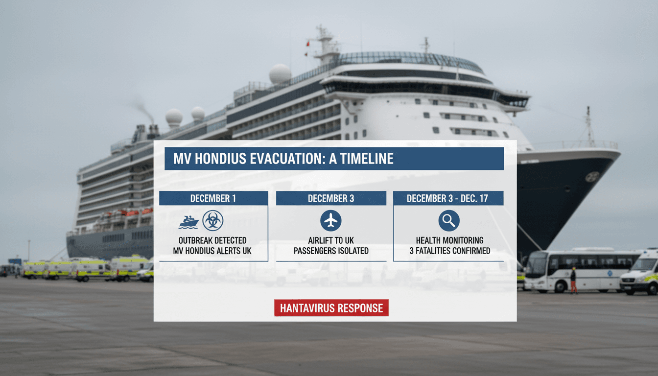 Hantavirus outbreak prompts evacuation of passengers from MV Hondius cruise ship to UK