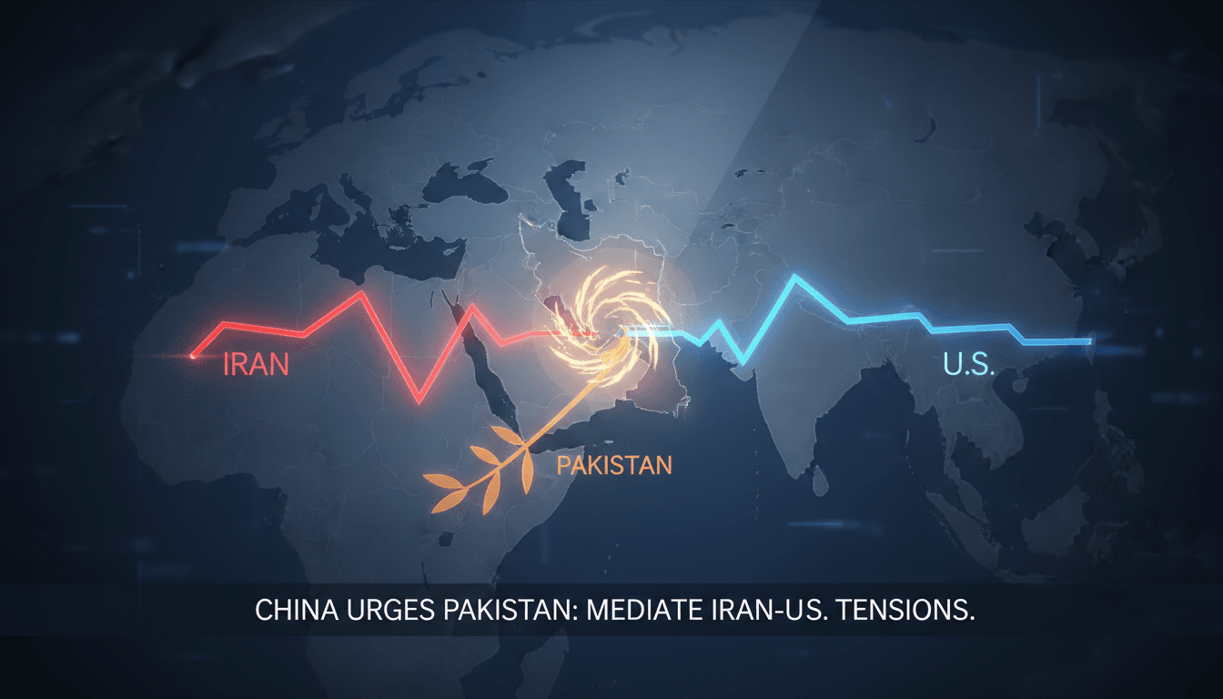 Map illustrating the Strait of Hormuz and geopolitical tensions between Iran and the U.S.