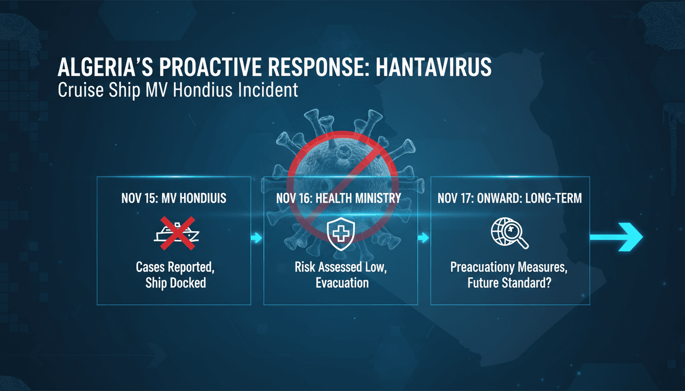 Health officials monitoring Hantavirus cases on the MV Hondius in Algeria.