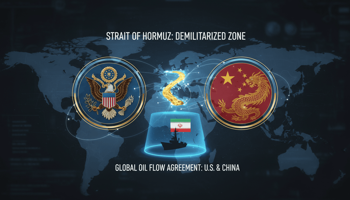 U.S. and China leaders discussing the Strait of Hormuz agreement.