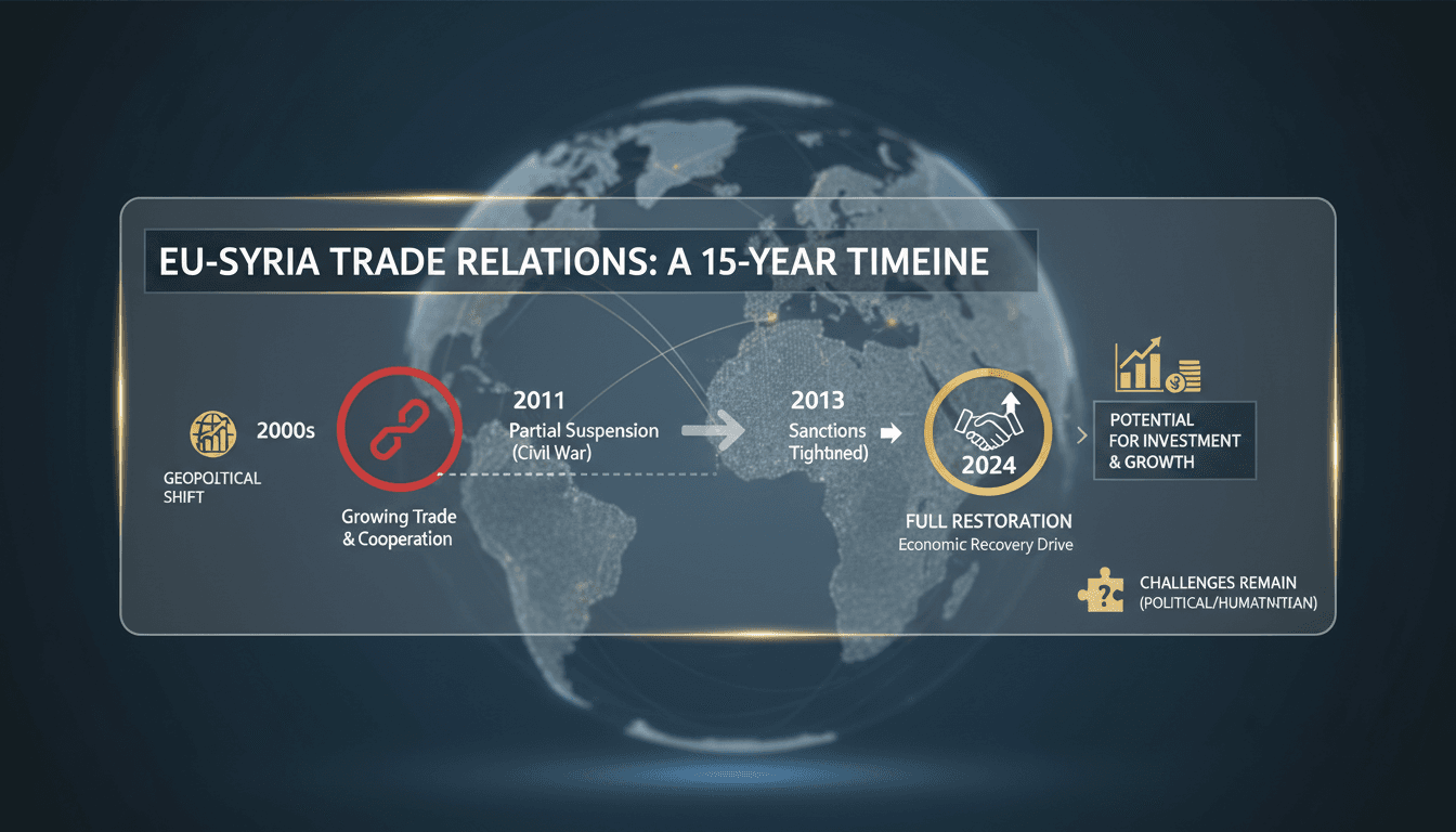 EU Restores Trade Relations with Syria After 15 Years