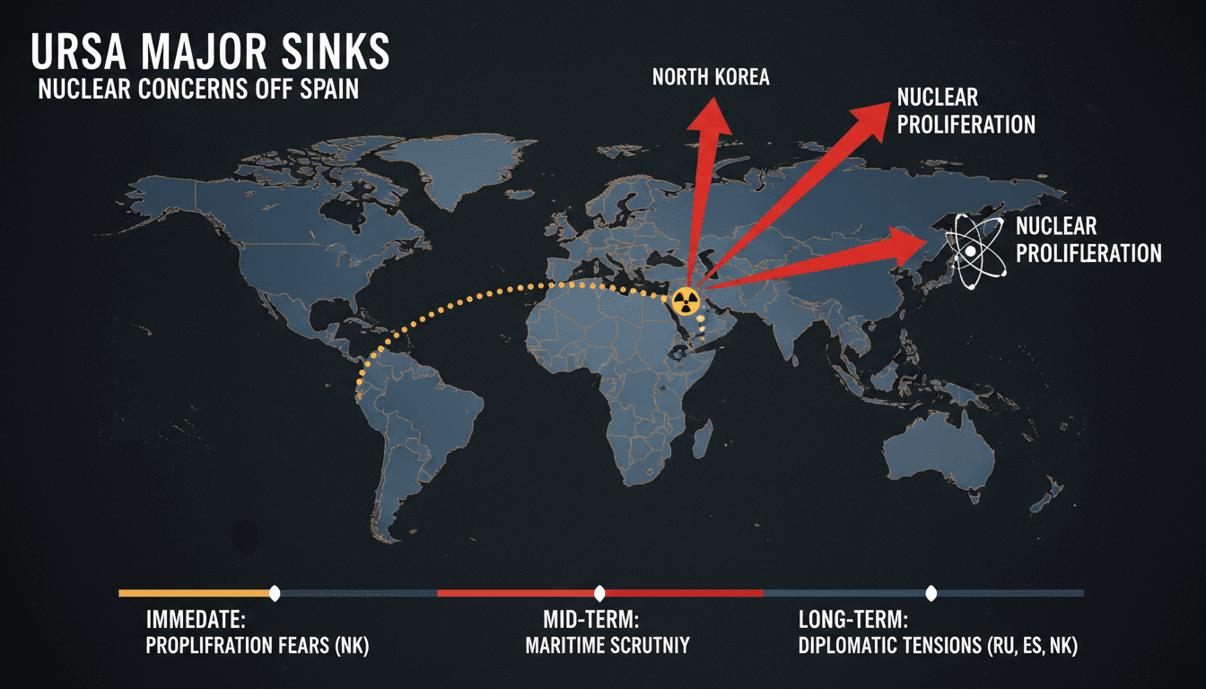 Russian cargo ship Ursa Major sinks off Spain carrying nuclear reactor components