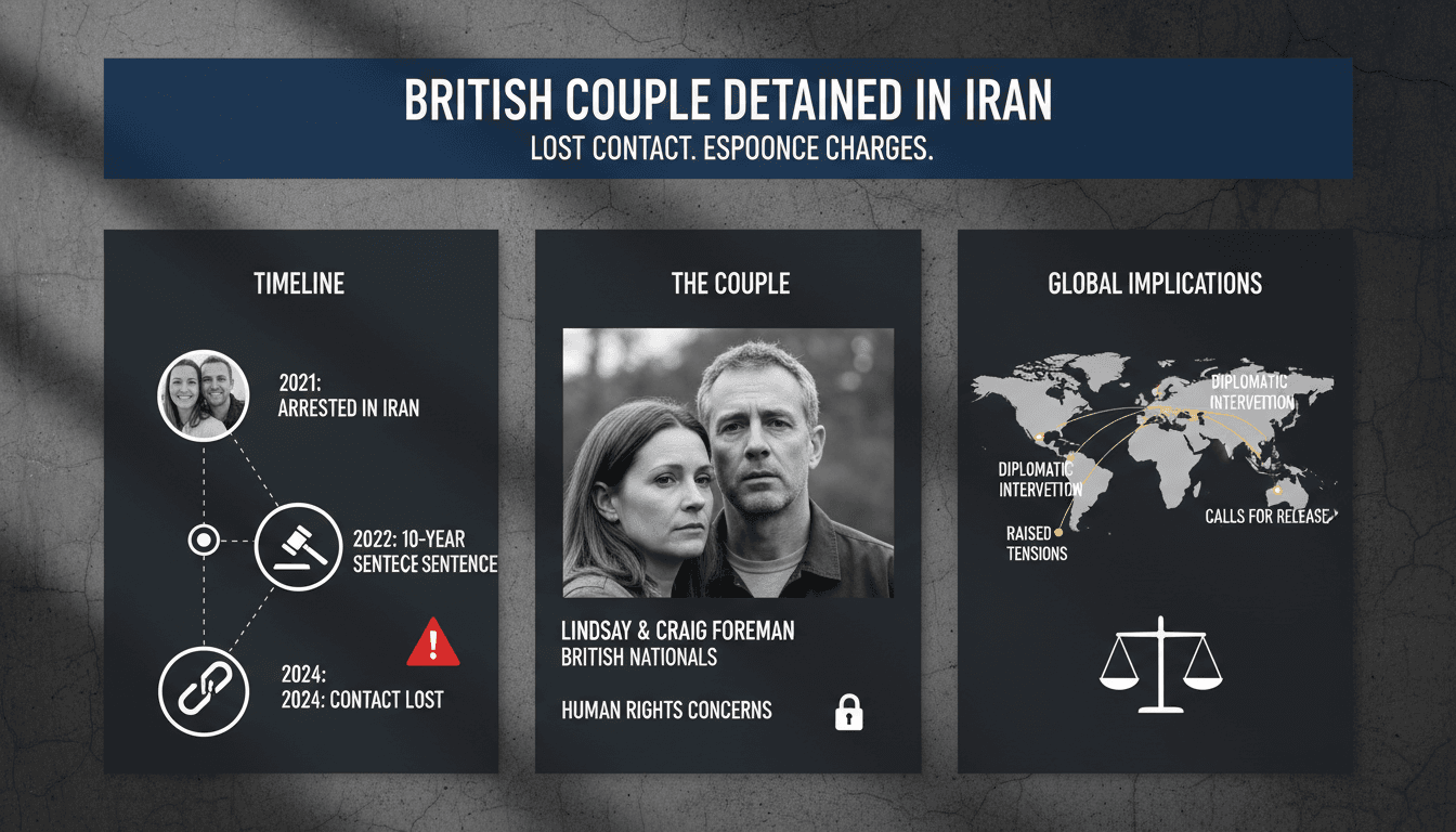 British couple detained in Iran loses contact with family amid espionage charges