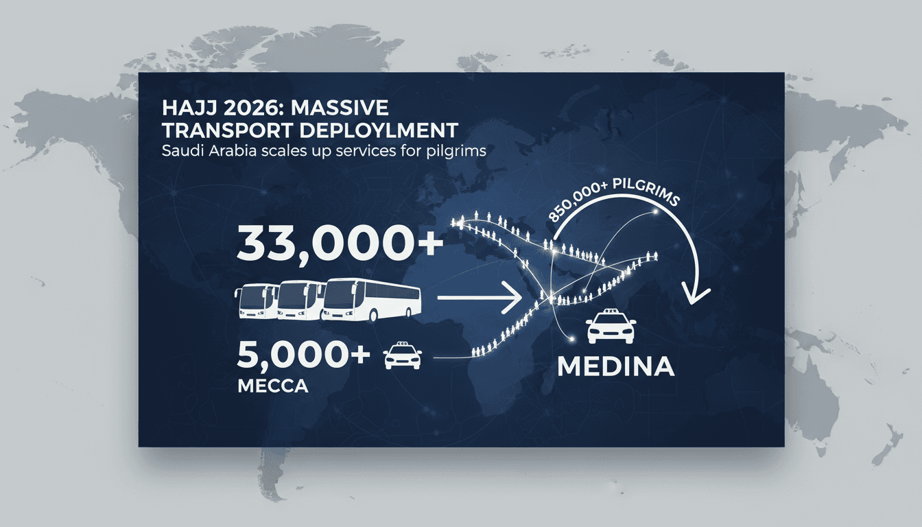 Saudi Arabia deploys extensive transportation services for Hajj 2026