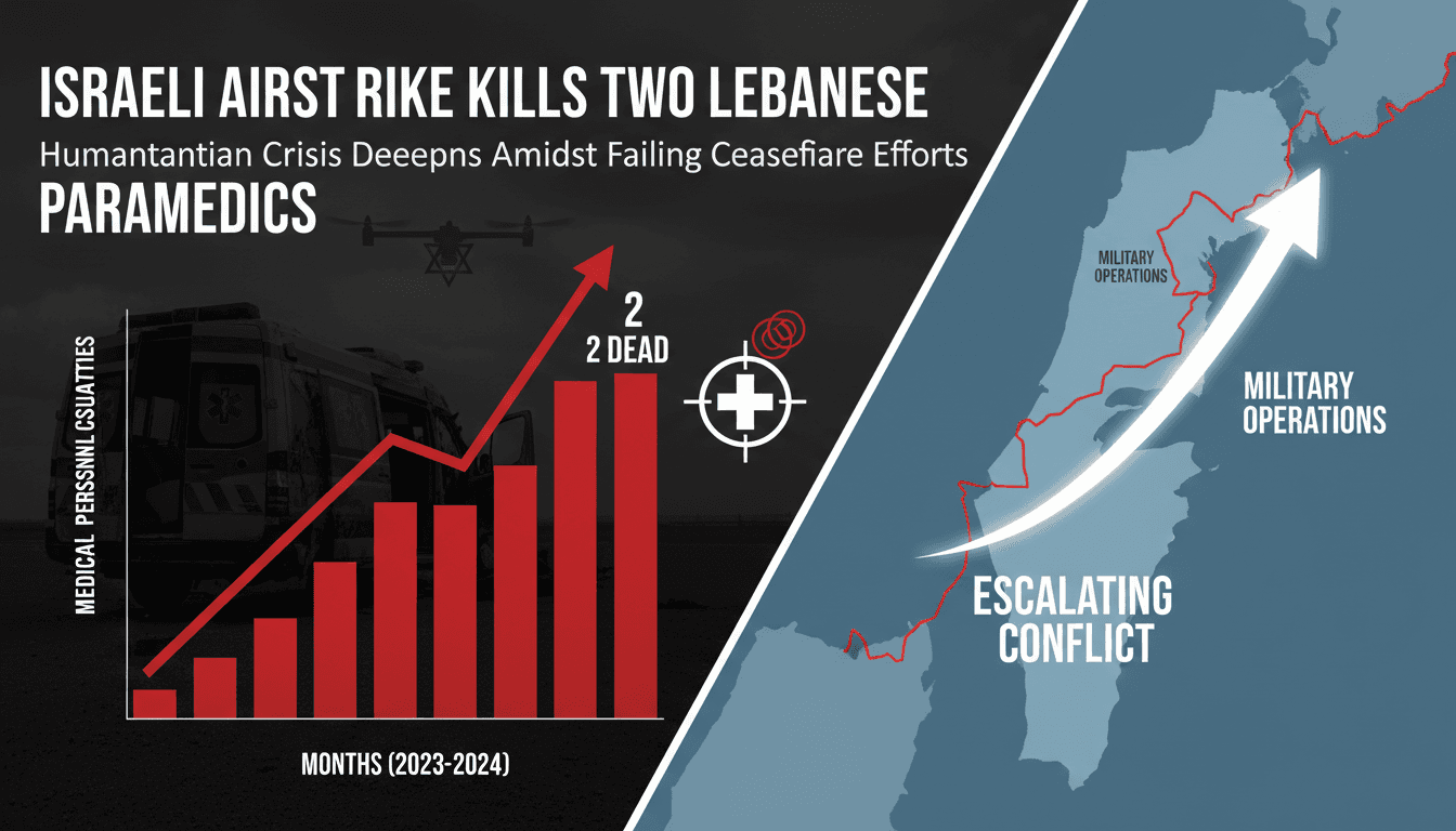 Funeral of Lebanese paramedics killed in Israeli airstrike