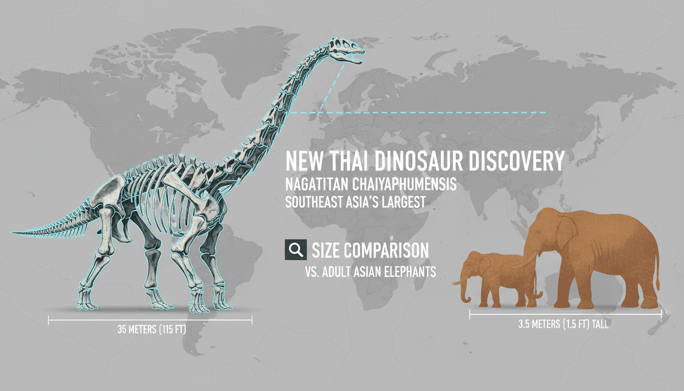 Illustration of Nagatitan chaiyaphumensis compared to Asian elephants