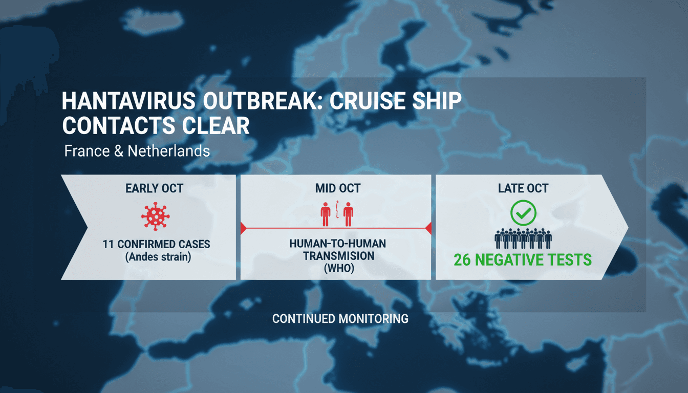 Negative Hantavirus tests for cruise ship contacts in France and Netherlands