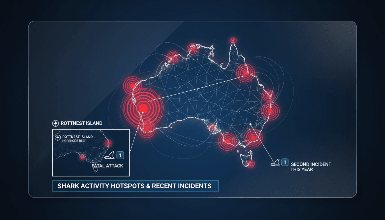 Emergency services responding to a shark attack near Rottnest Island.