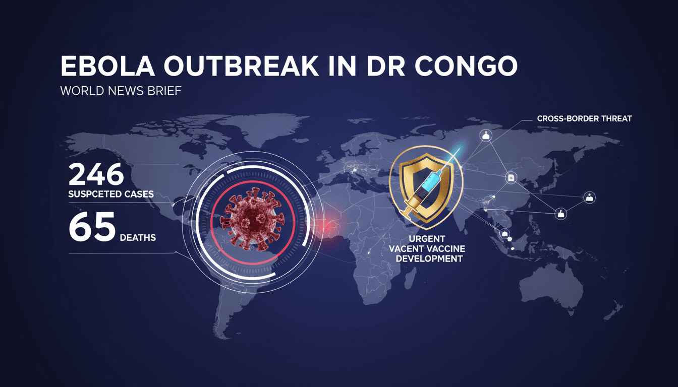 Ebola outbreak in Democratic Republic of Congo results in 65 deaths and 246 suspected cases
