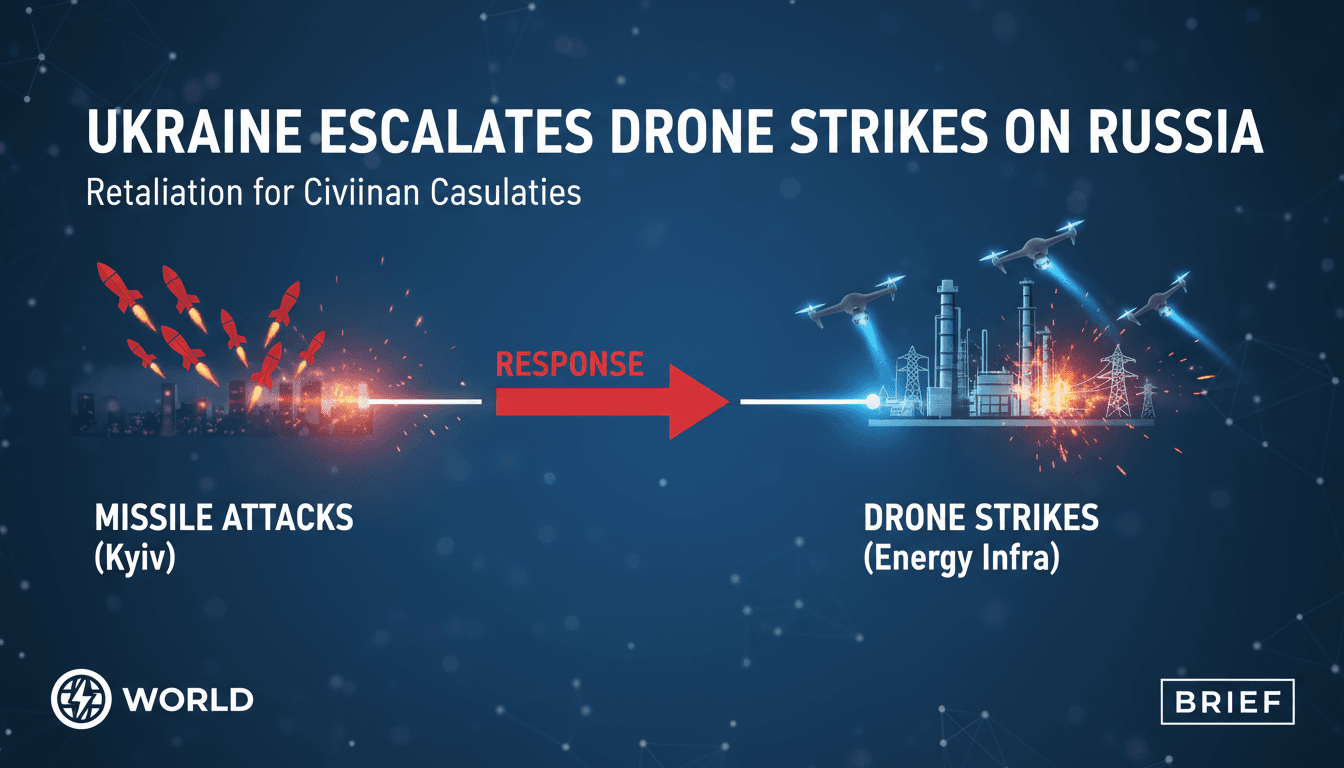 Ukraine escalates drone strikes on Russia in response to civilian casualties from missile attacks