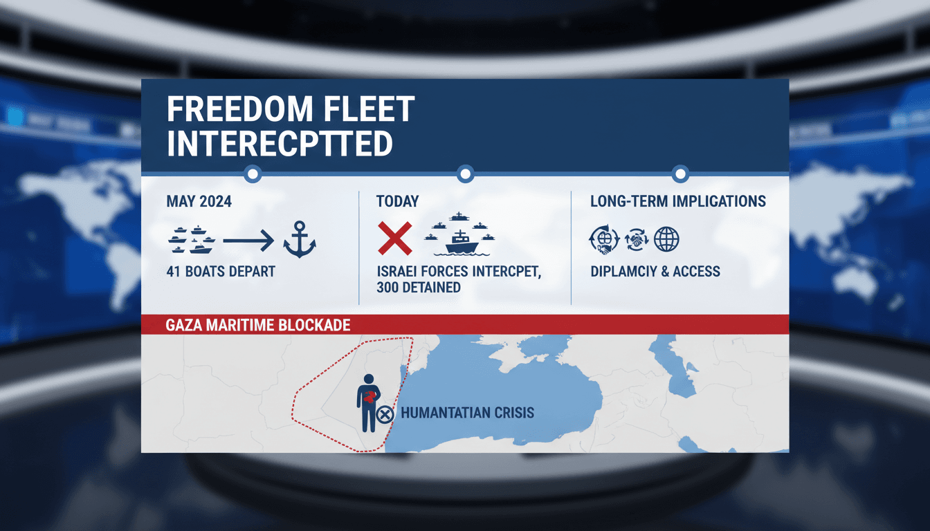 Israeli forces intercept humanitarian aid flotilla bound for Gaza